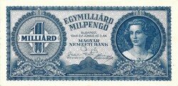 1 egy milliárd egymilliárd milpengő 2. Hajtatlan aUNC