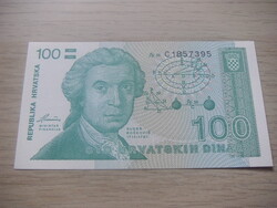 100 Dinár 1991 Horvátország