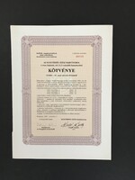 EGYETÉRTÉS ÁFÉSZ Hajdúdorog Kötvény 1987.