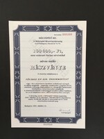 MÉLYÉPÍTŐ Rt. Részvény 1991. ÉRVÉNYTELENÍTVE