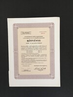 EGYETÉRTÉS ÁFÉSZ Hajdúdorog Kötvény 1987.