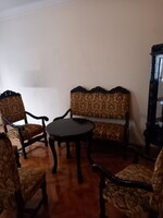 Reneszánsz  szalon bútor, 1 vitrin, 2 karosszék, 2 szék,1 kanapé,1 asztal/ garnitura/