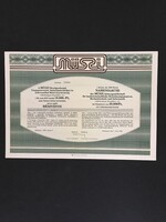 MÜSZI Rt. Részvény 1991.
