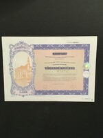 Komfort Kereskedelmi és Ipari Rt. Törzsrészvény Minta! 1994.