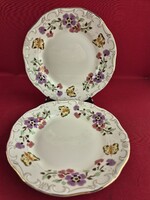 Zsolnay pillangó mintás használt kistányér 2 db