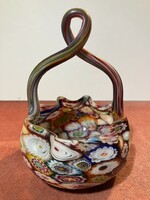 Millefiori üveg füles kosárka - Muránó 2312 27