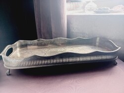 Szép régi ezüstözött tálca