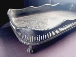 Szép régi ezüstözött tálca