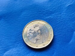 HOLLANDIA 1 EURO 2016 WILLEM-ALEXANDER (VILMOS SÁNDOR) ! BIMETÁL! UNC! NAGYON RITKA!