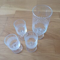 Rács mintás pohár készlet - 4 db