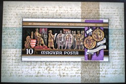 B92 / 1972 Aranybulla blokk postatiszta