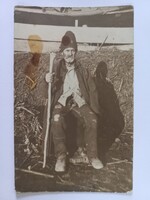 Antik képeslap Tanyavilág Tábori lap 1918-ból Újvidékre küldve