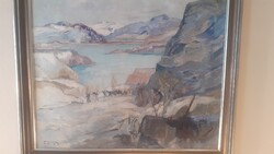 Franz Trenk (Graz 1899-1960 Graz) eredeti nagyméretű / 93 x 102 cm / olaj-vászon festmény 1941