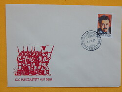 FDC 1986. Kun Béla 100 éves születési évfordulója