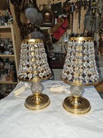 2db régi Felújított kristály asztali lámpa