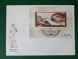 FDC - 1975. Festmény (XIV.) - Michelangelo blokk **