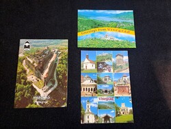 2 db postatiszta képeslap + 1 db történelem füzet: Visegrád