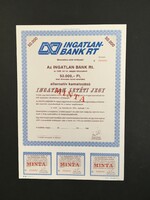 INGATLAN BANK Rt. Letéti Jegy Minta!