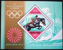 B91 / 1972 Olimpia - München blokk postatiszta