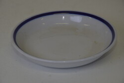 Zsolnay kék csíkos porcelán kistányér F77
