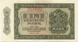 100 márka 1948 Németország 1 betűs sorozat és 7 jegyű sorszám aUNC-UNC  Ritka