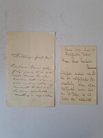 Gróf Zichy Ernő kézzel írott levele Kassa 1904  papír régiség + 1 levél Ziczy Ernő grófhoz