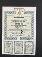 OTP alternatív kamatozású Letéti Jegy 1991.