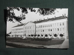 Képeslap,Orosháza,Táncsics gimnázium látkép,részlet, 1960-