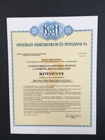 K&H Bank Barcsi Szociális Gondozási Központ Kötvény 1987.