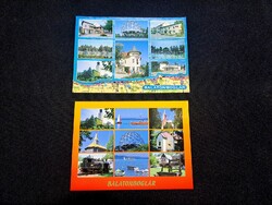 2 db postatiszta képeslap: Balatonboglár