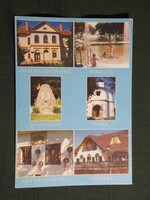 Képeslap,mozaik,Ostffyasszonyfa,Borgáta,Kissomlyó,Pápoc,Egyházashetye,Mesteri,2000-