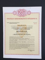 K&H Bank Barcsi Szociális Gondozási Központ Kötvény 1987.