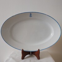 Hüttl Tivadar porcelán pecsenyés tál MFTR :Magyar Folyam és Tengerhajózási Részvénytársaság.