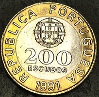 Portugália 200 Escudo, 1991.
