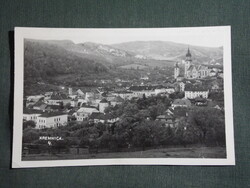Képeslap,Szlovákia,Körmöcbánya,Kremnica,városi látkép,részlet,1934-