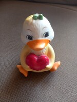 Kiskacsa Kacsa Piros Szívvel GOEBEL Retro porcelán figura