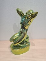 Zsolnay eozin női akt figura