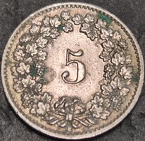 Svájc 5 Rappen, 1957.
