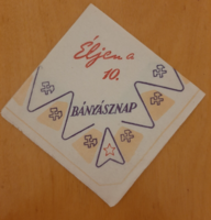 Retro Éljen a 10. Bányásznap felirat szalvéta