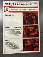 Munkavédelmi plakát 1960-as évek ! Mérete : 50cm x 71cm . Nyugodtan tegyen ajánlatot !