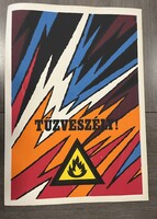 Munkavédelmi plakát 1960-as évek ! Mérete : 50cm x 71cm . Nyugodtan tegyen ajánlatot !