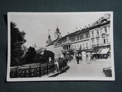 Képeslap,Románia,Kolozsvár,Mátyás király tér látkép,részlet,Márton Jenő kiadás Lillafüred,1940-