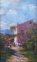 Sándor Turmayer (1879 - 1953) 'Monreale 1917' painting with ORIGINAL GUARANTEE!