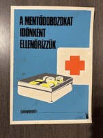 Munkavédelmi plakát 1960-as évek ! Mérete :25cm  x 35cm . Nyugodtan tegyen ajánlatot !