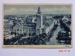 Régi képeslap: Kiskunhalas, Látkép (1936) - postatiszta