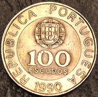 Portugália 100 Escudo, 1990.