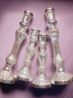 Frosted Glass Candle Holders, Set of 4