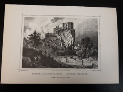 Beckó a keleti oldalról - Hunfalvy - Rohbock acélmetszet, reprint Felvidék, Szlovákia