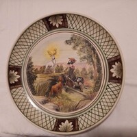 Vadászjelenetes Gmundner kerámia falidísz.35 cm. 1,5 kg