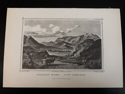 Rózsahegy városa - Hunfalvy - Rohbock acélmetszet, reprint Felvidék, Szlovákia